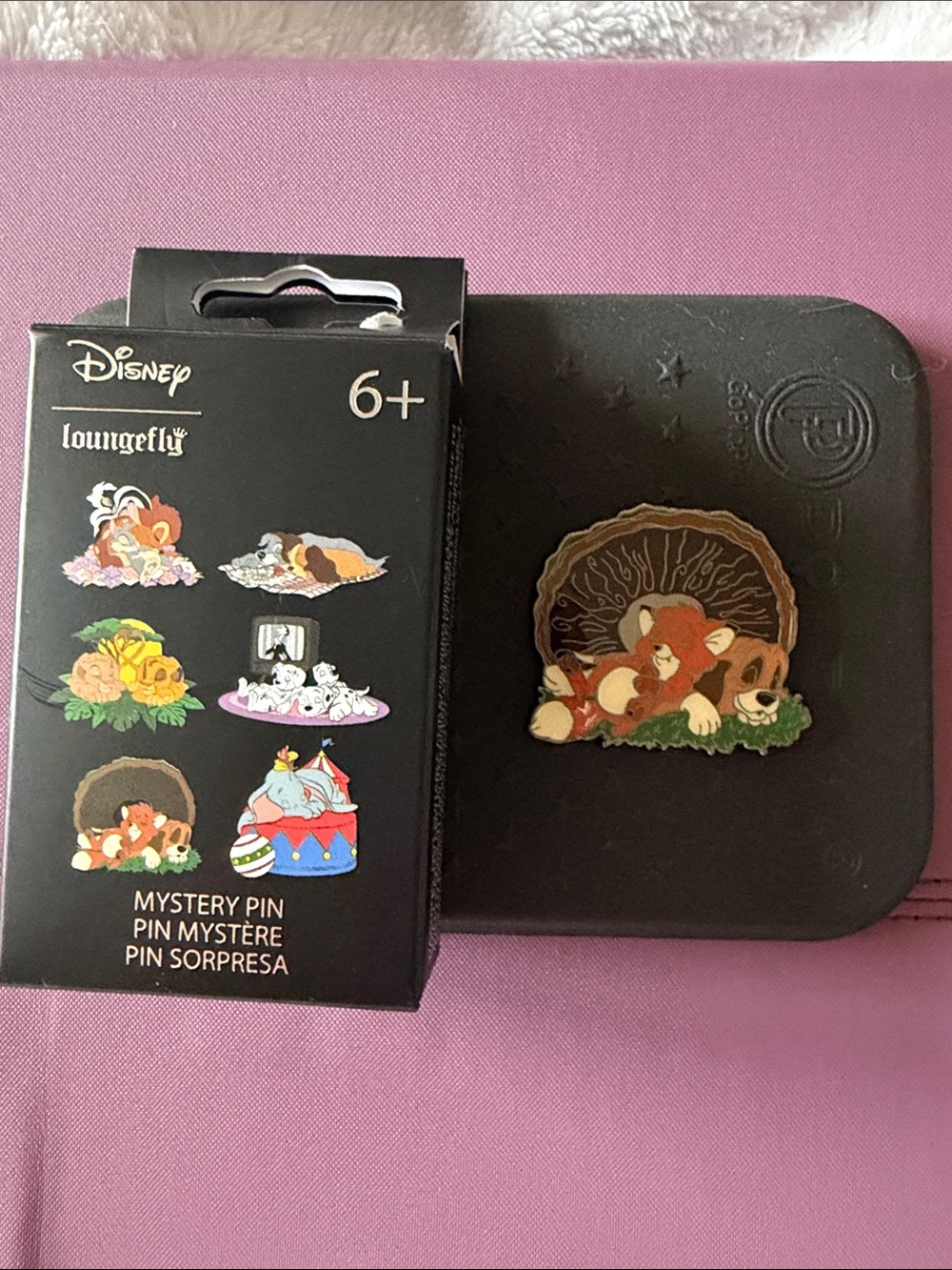 Loungefly fox and the hound Disney pin